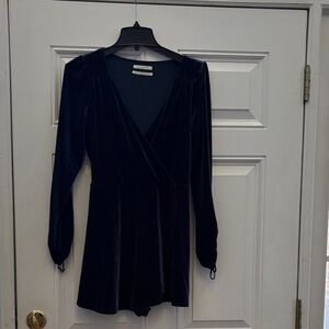 Urban Outfitters Navy Velour Dress
